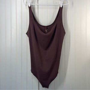 NWT Skims (B3)  Women's Brown Comfort One Piece Garnet Bodysuit